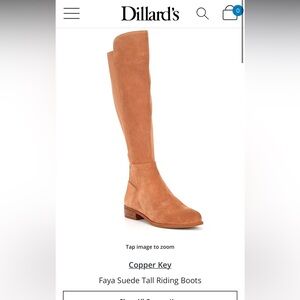 Dillards Copper Key Faya suede tall riding boot